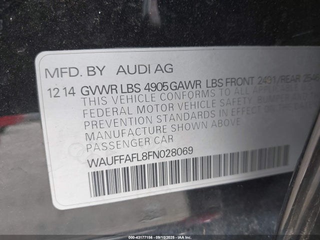 2015 AUDI A4 WAUFFAFL8FN028069 Photo 8