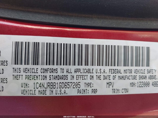 Jeep Patriot 2016 1C4NJRBB1GD657205 Image 9