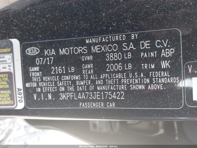 KIA mpi nu 2018 3KPFL4A73JE175422 Image 9