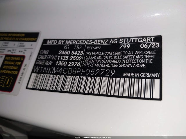 W1NKM4GB8PF052729 Mercedes-Benz m254