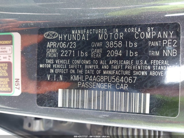 KMHLP4AG8PU564067 Hyundai mpi nu pe