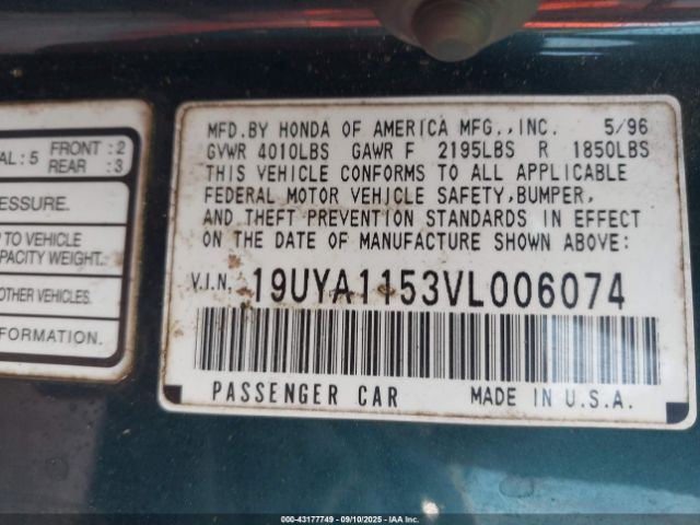 1997 ACURA CL 19UYA1153VL006074 Photo 8