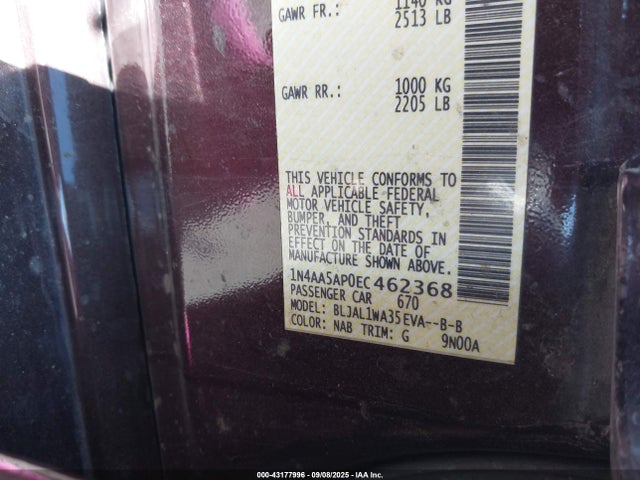 Nissan 2014 2014 1N4AA5AP0EC462368 Image 9