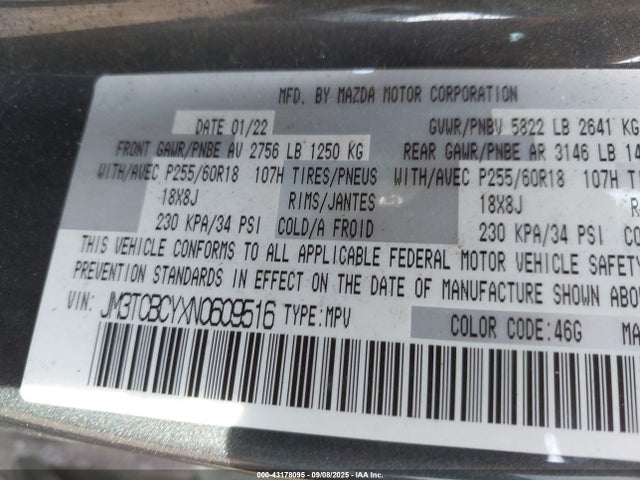 JM3TCBCYXN0609516 Mazda py