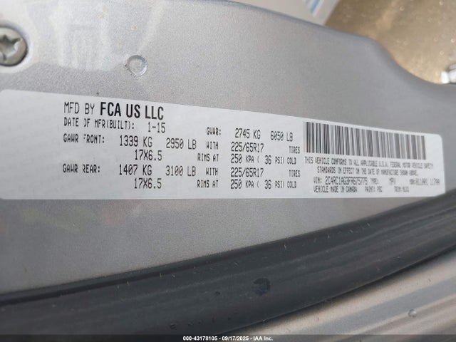 2C4RC1AG3FR675775 Chrysler Town and Country