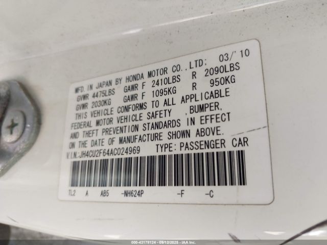 2010 ACURA TSX JH4CU2F64AC024969 Photo 8