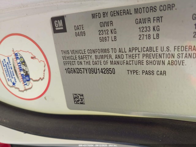 2009 CADILLAC DTS 1G6KD57Y09U142850 Photo 8