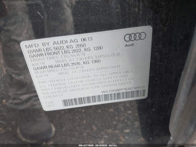 2014 AUDI Q5 WA1DGAFP7EA010933 Photo 8