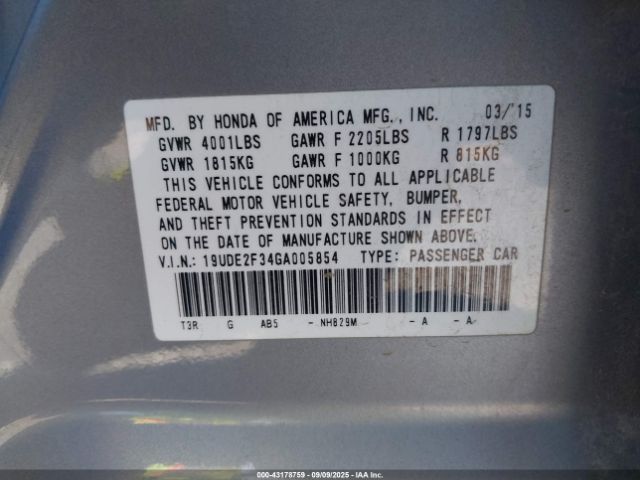 2016 ACURA ILX 19UDE2F34GA005854 Photo 8