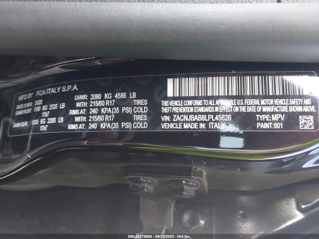 ZACNJBAB8LPL45626 Jeep 2020