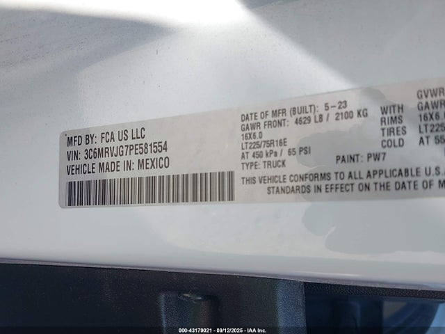 3C6MRVJG7PE581554 RAM Promaster 3500