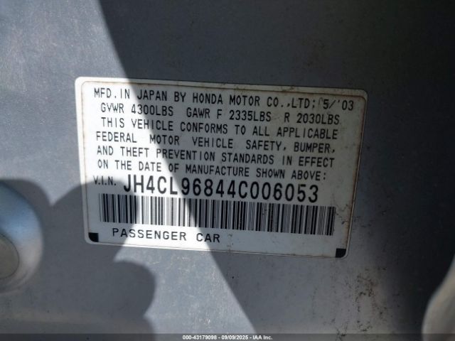 2004 ACURA TSX JH4CL96844C006053 Photo 8