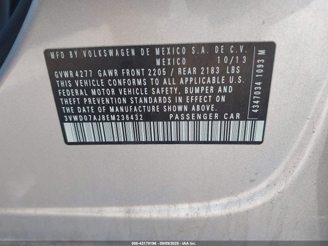 3VWD07AJ8EM236432 Volkswagen Jetta