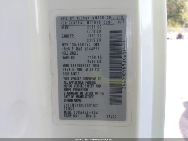 Chevrolet l0a 2018 3N63M0YN9JK691621 Image 9