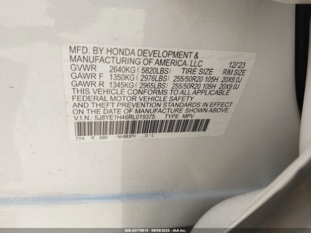 2024 ACURA MDX 5J8YE1H46RL019375 Photo 8