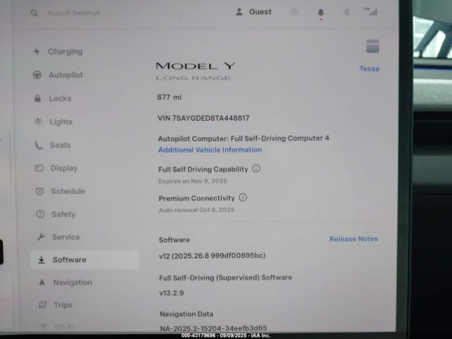 2026 TESLA MODEL Y 7SAYGDED8TA448817 Photo 6