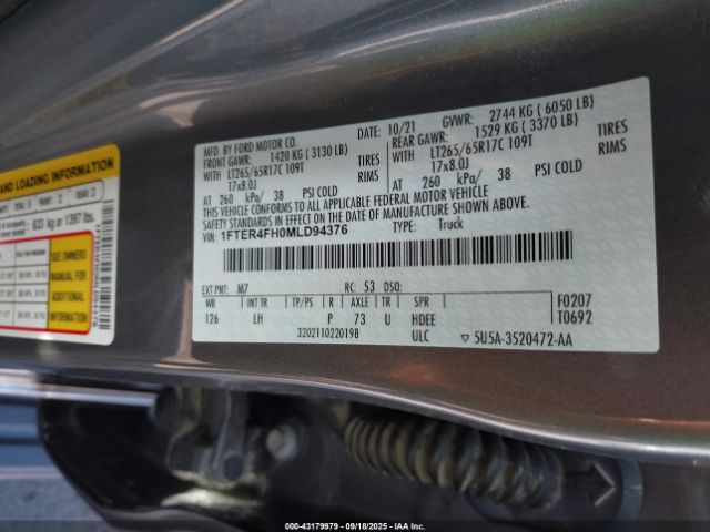 2021 FORD RANGER 1FTER4FH0MLD94376 Photo 8