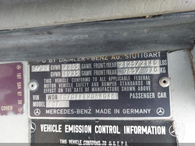 1980 MERCEDES-BENZ 450 SEL 10704412064046 Photo 8