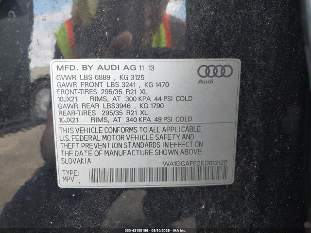 2014 AUDI Q7 WA1DGAFE2ED012120 Photo 8