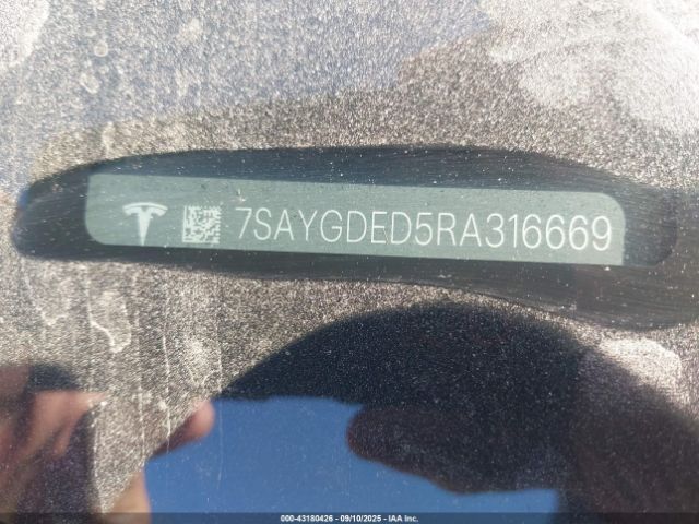 2024 TESLA MODEL Y 7SAYGDED5RA316669 Photo 8