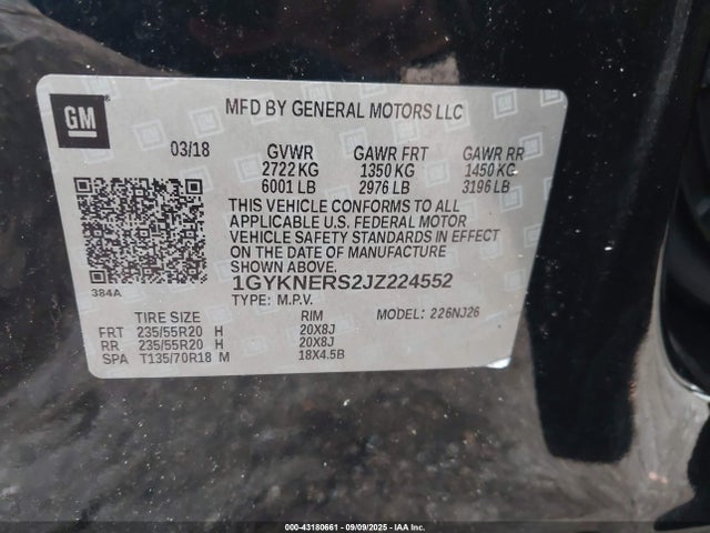 2018 CADILLAC XT5 1GYKNERS2JZ224552 Photo 8