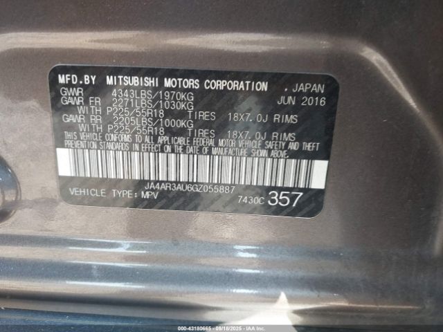 2016 MITSUBISHI OUTLANDER SPORT JA4AR3AU6GZ055887 Photo 8