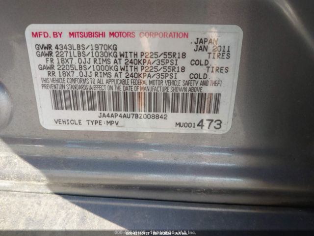 2011 MITSUBISHI OUTLANDER SPORT JA4AP4AU7BZ008842 Photo 8