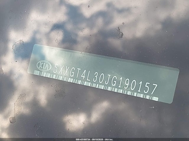 43180734 :رقم المزاد ، 5XXGT4L30JG190157 vin ، 2018 Kia Optima Lx مزاد بيع