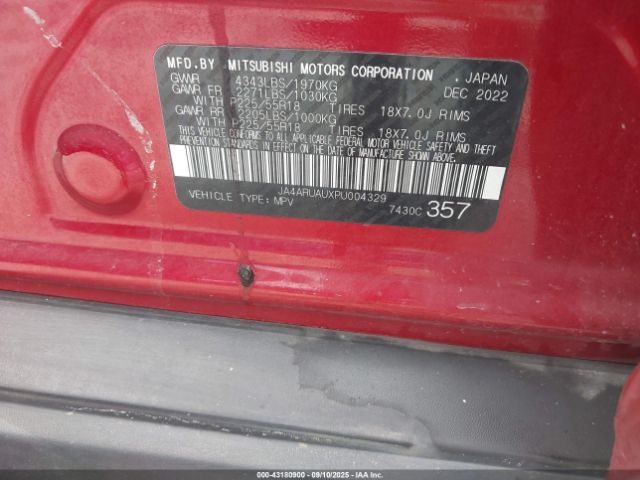 2023 MITSUBISHI OUTLANDER SPORT JA4ARUAUXPU004329 Photo 8