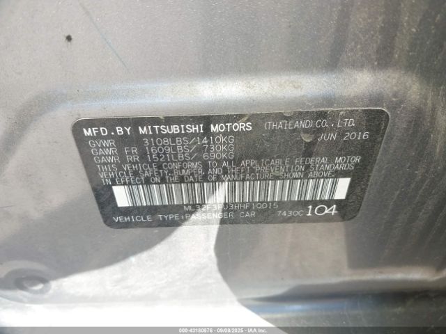 2017 MITSUBISHI MIRAGE G4 ML32F3FJ3HHF10015 Photo 8