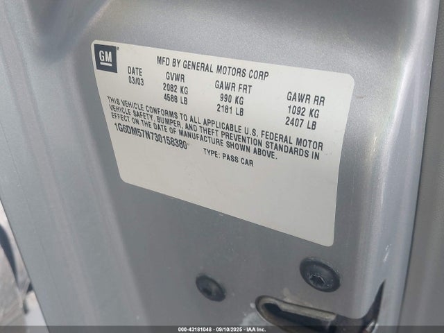 2003 CADILLAC CTS 1G6DM57N730158380 Photo 8