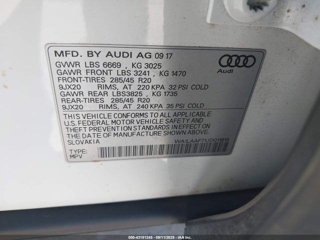 2018 AUDI Q7 WA1LAAF71JD011615 Photo 8