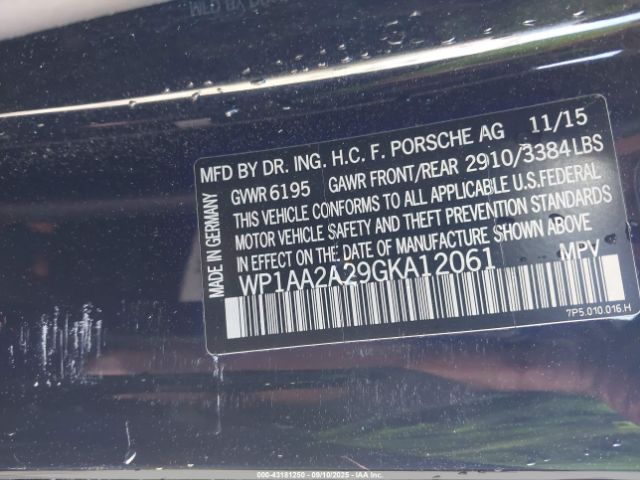 2016 PORSCHE CAYENNE WP1AA2A29GKA12061 Photo 8
