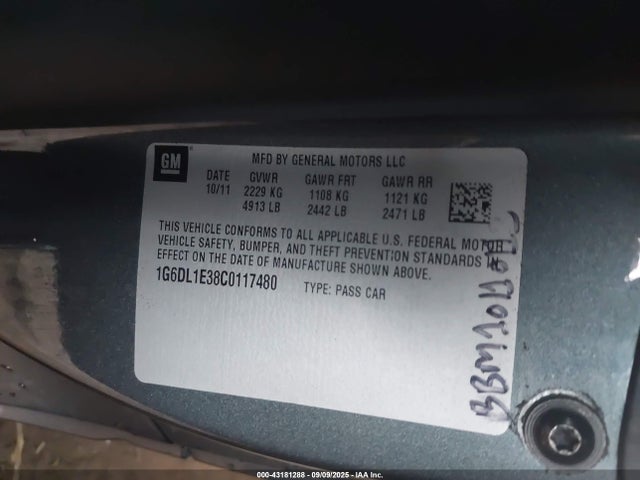 2012 CADILLAC CTS 1G6DL1E38C0117480 Photo 8