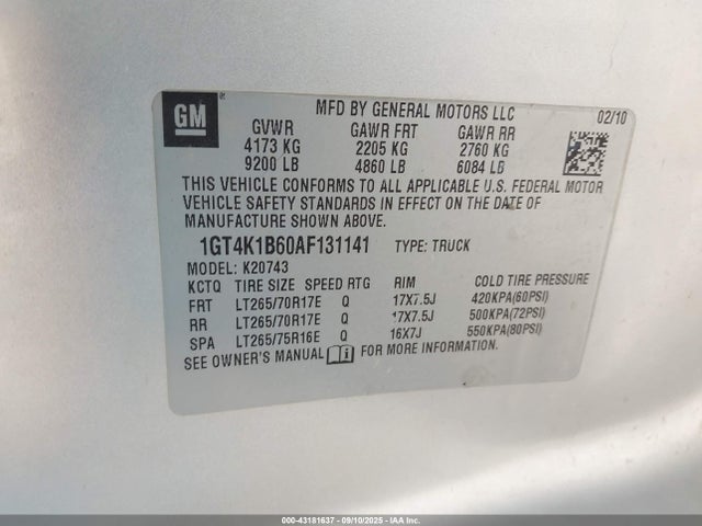 2010 GMC SIERRA 2500HD 1GT4K1B60AF131141 Photo 8