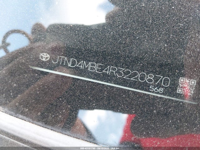 43181790 :رقم المزاد ، JTND4MBE4R3220870 vin ، 2024 Toyota Corolla Nightshade Edition مزاد بيع