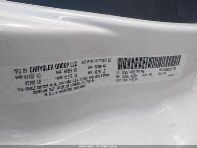 2013 FIAT 500 3C3CFFAR5DT574795 Photo 8