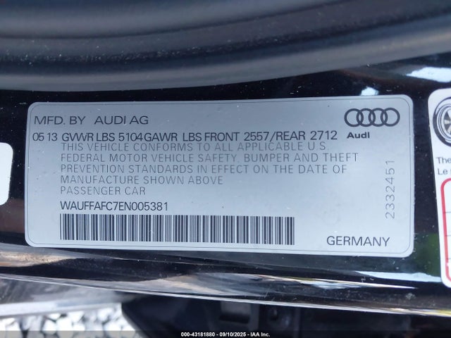 2014 AUDI A6 WAUFFAFC7EN005381 Photo 8