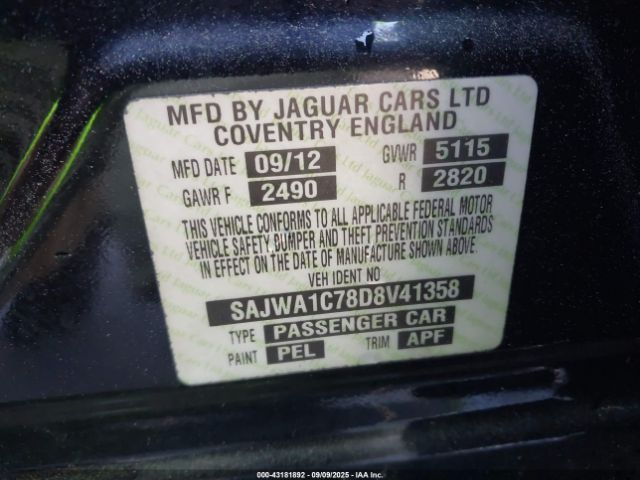 2013 JAGUAR XJ SAJWA1C78D8V41358 Photo 8