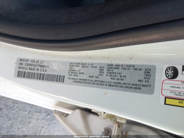 1C6RRFGG1PN665111 RAM 1500