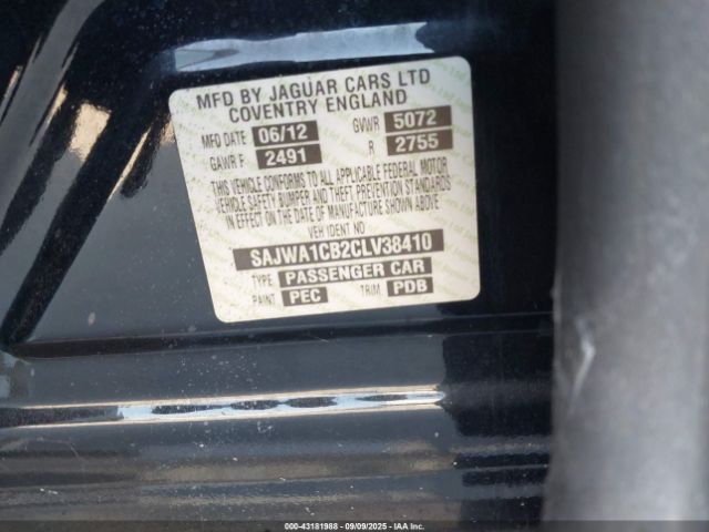 2012 JAGUAR XJ SAJWA1CB2CLV38410 Photo 8