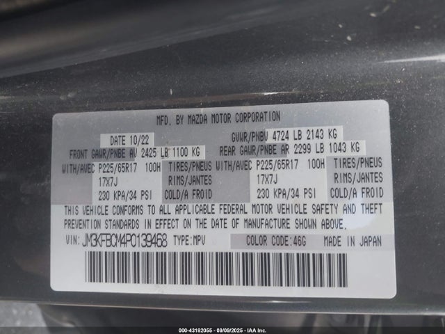 Mazda pyud 2023 JM3KFBCM4P0139468 Image 9