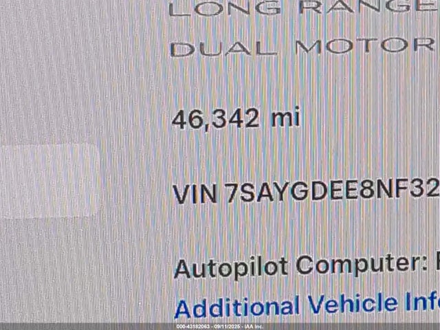 2022 TESLA MODEL Y 7SAYGDEE8NF327235 Photo 6