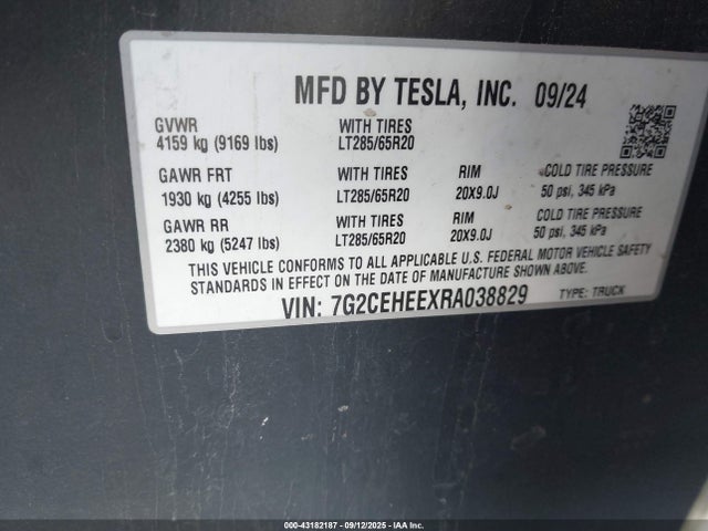 2024 TESLA CYBERTRUCK 7G2CEHEEXRA038829 Photo 8