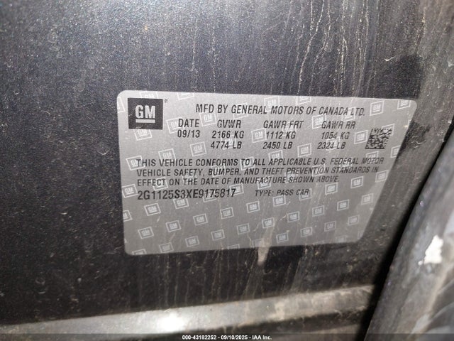 2G1125S3XE9175817 Chevrolet lfx