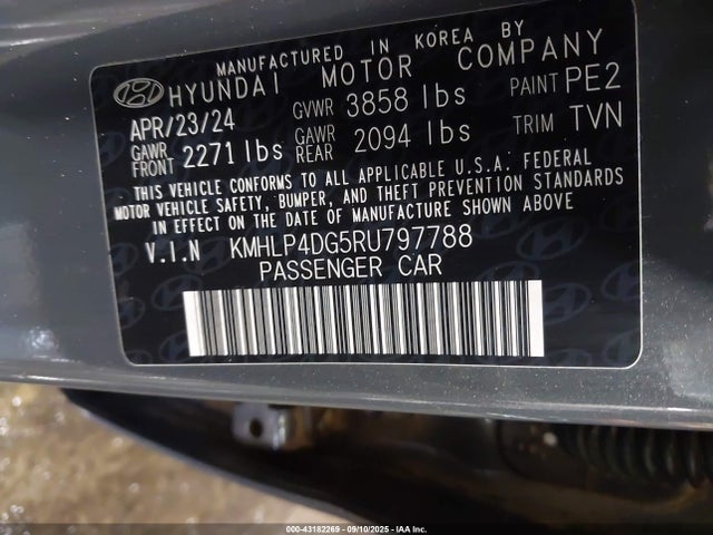 Hyundai mpi nu pe 2024 KMHLP4DG5RU797788 Image 9