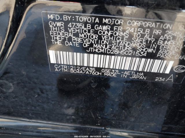 2017 LEXUS IS 300 JTHCM1D28H5021534 Photo 8