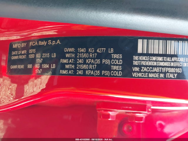 ZACCJABT1FPB80163 Jeep Renegade