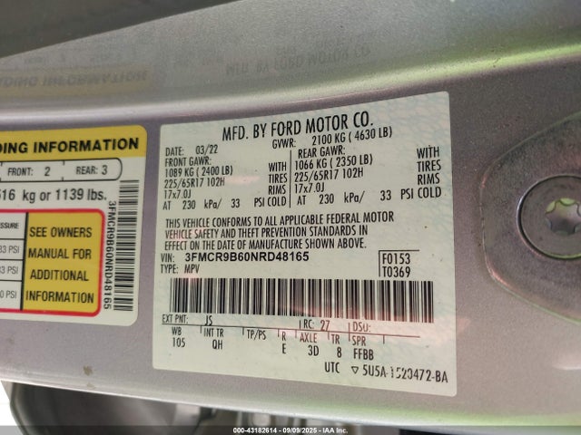 Ford dragon 2022 3FMCR9B60NRD48165 Image 9