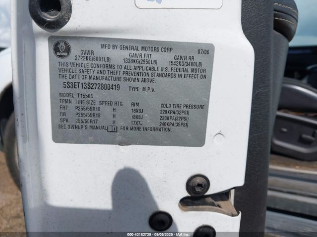 2007 SAAB 9-7X 5S3ET13S272800419 Photo 8